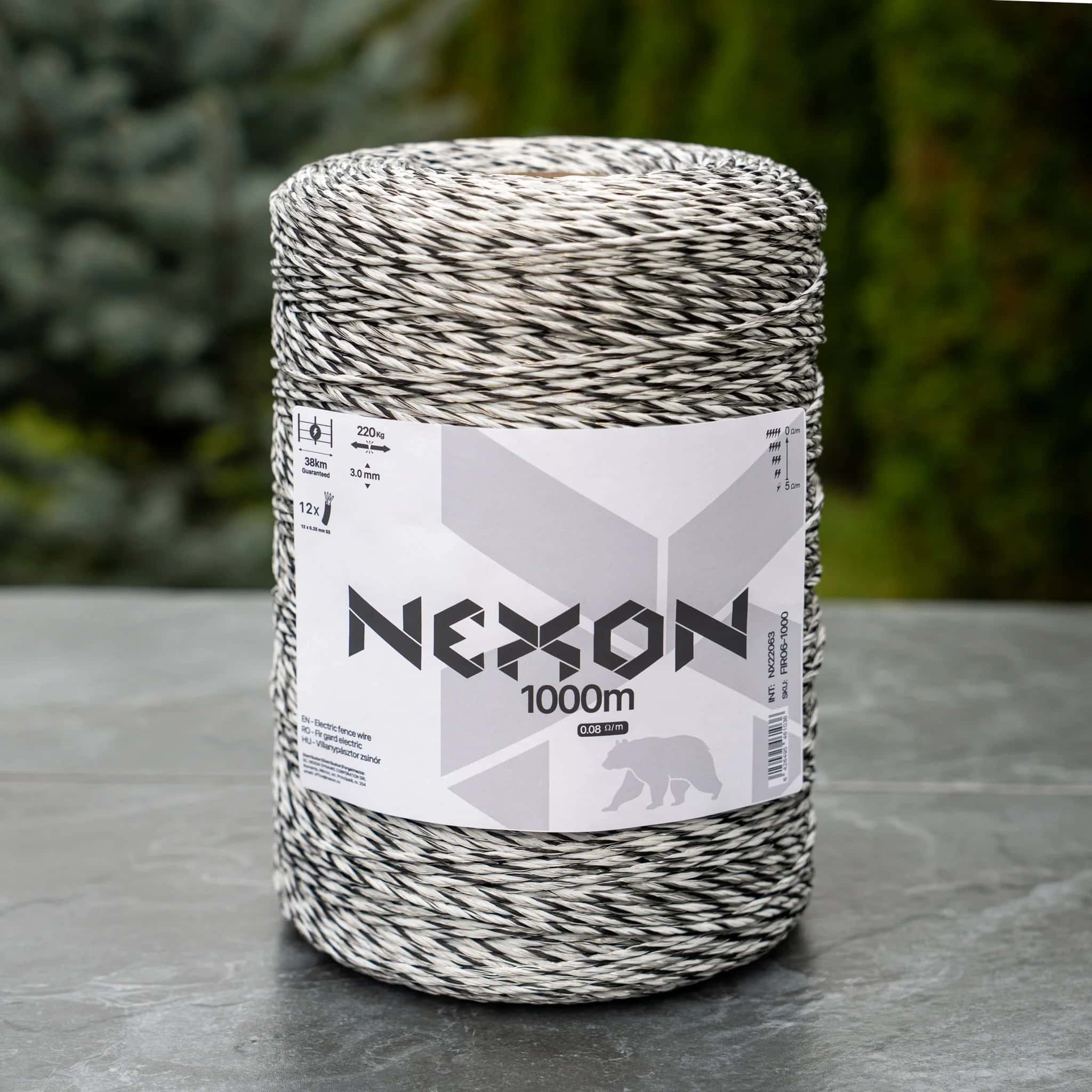 NEXON W12 INDUSTRIAL 1000 m 12 strands 220 kg electric fence polywire
